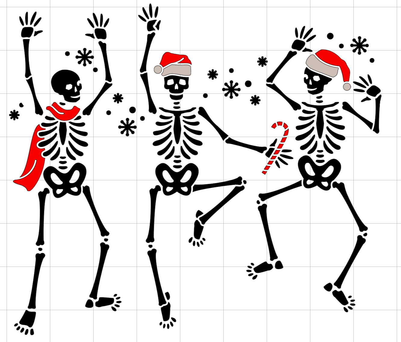Christmas Dancing Skeletons Tote Bag