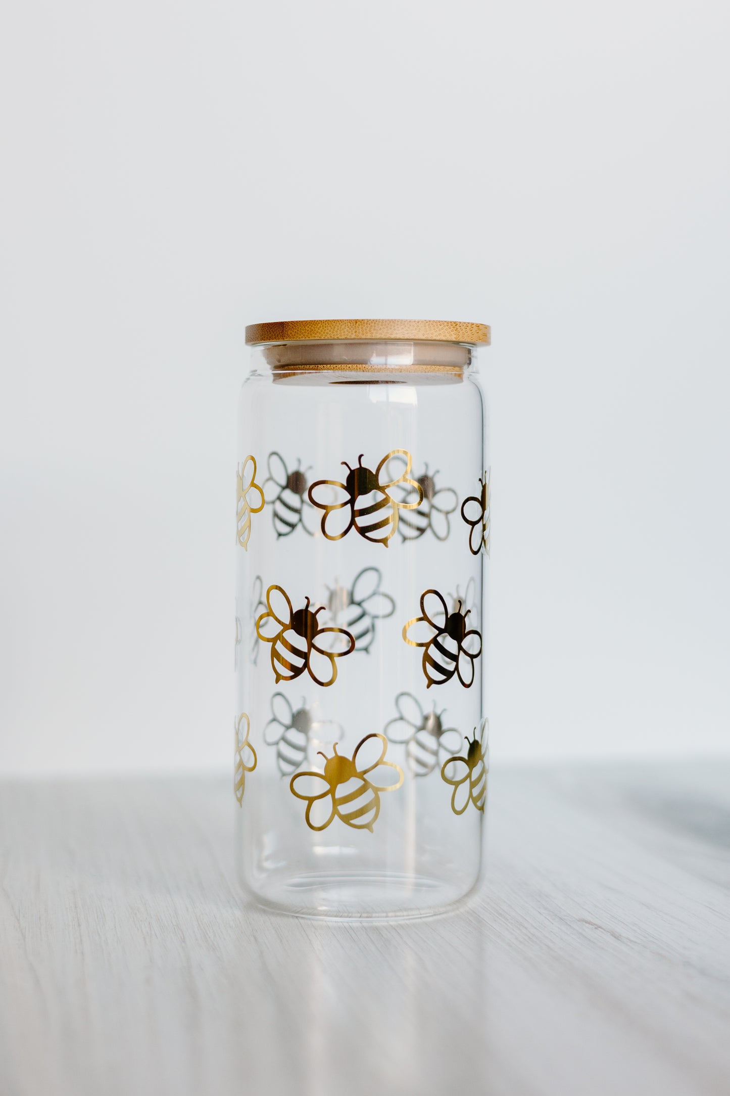 Golden Bee Glass Cup