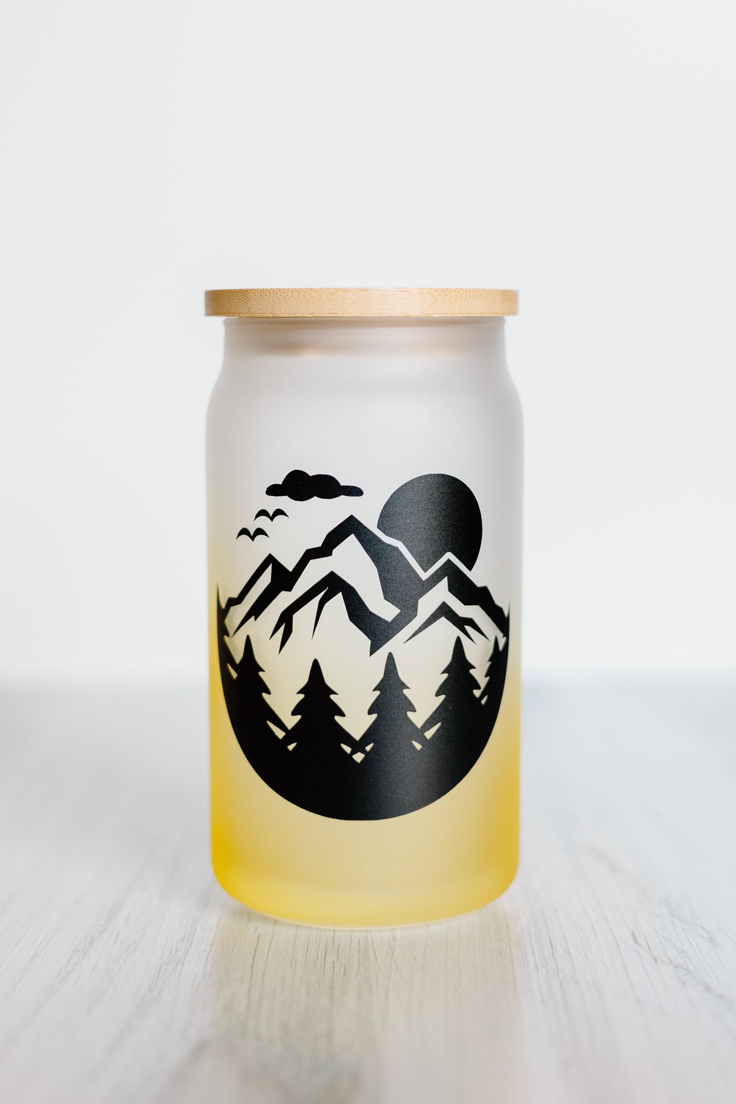 Mountain Scene Glass Cup