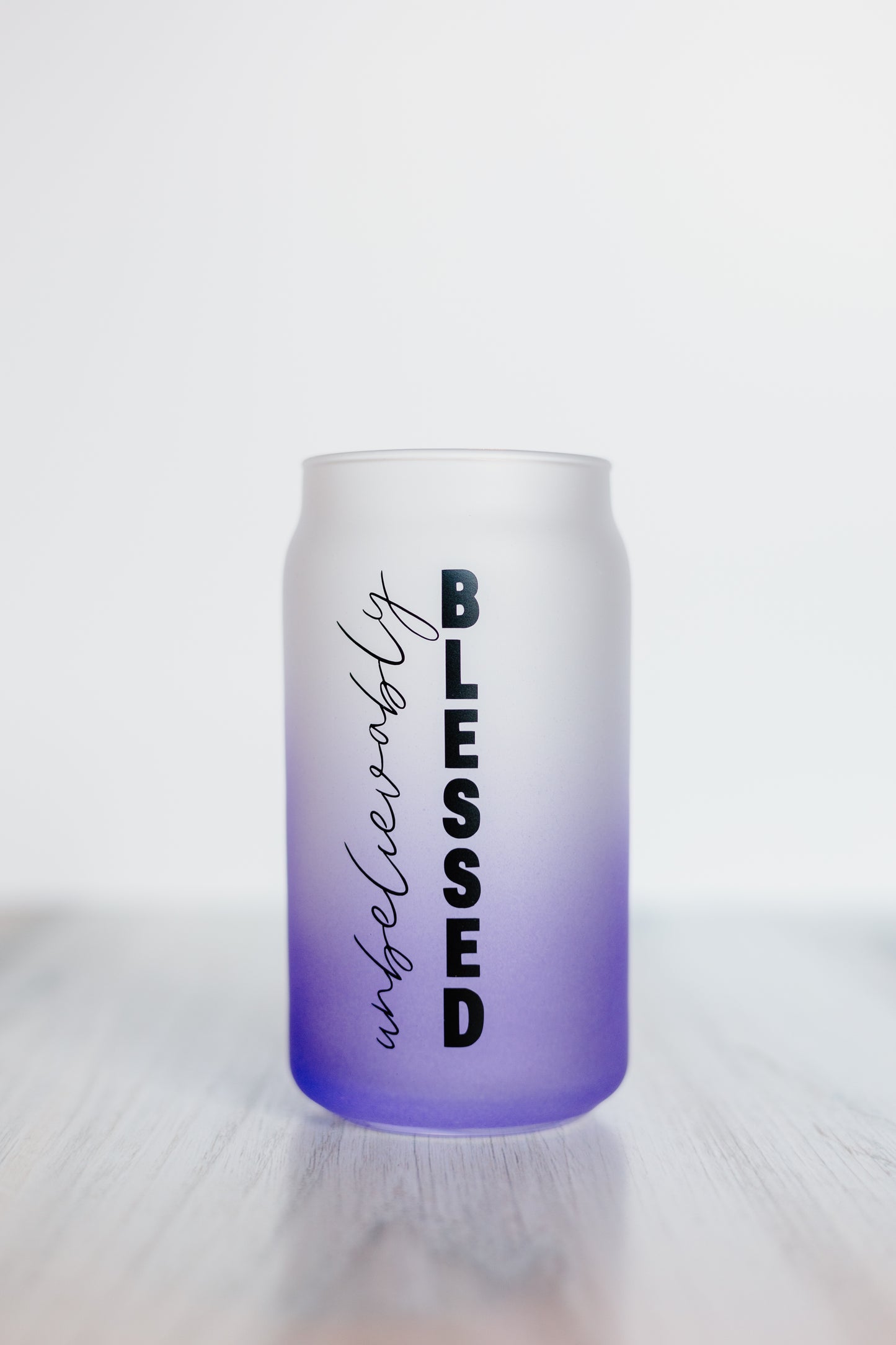 Unbelievably Blessed Glass Cup