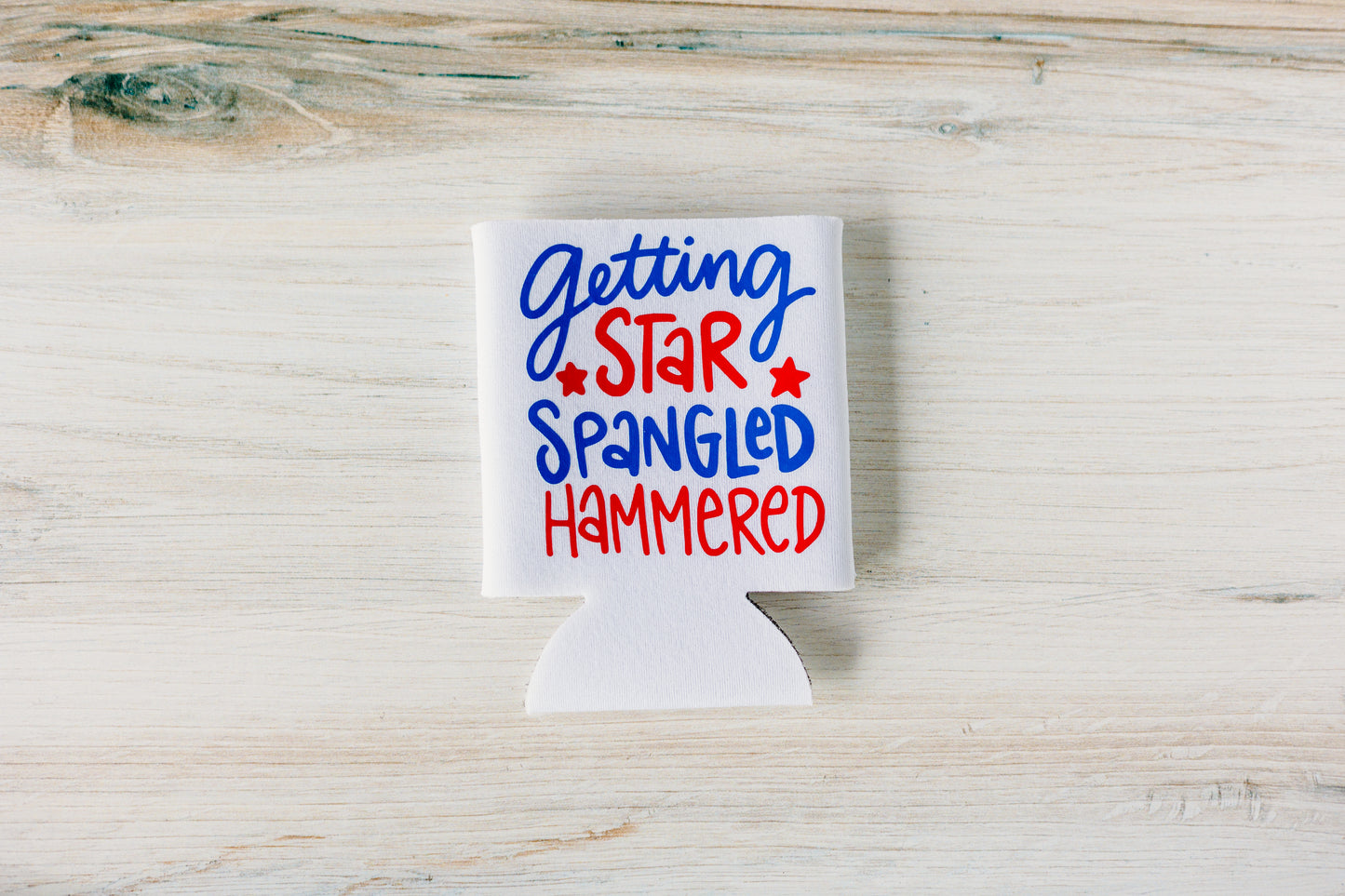 Star Spangled Hammered Koozie