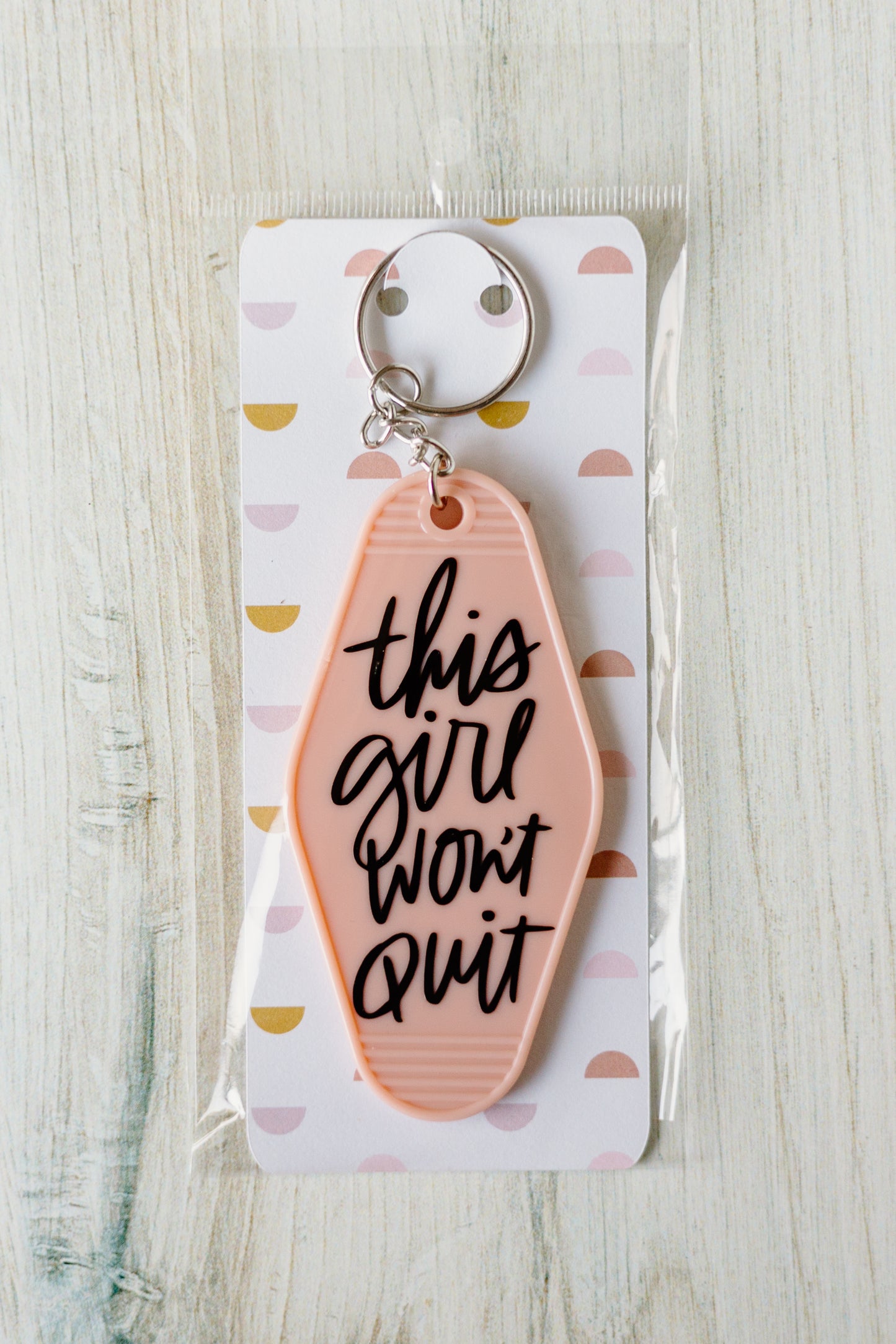 This Girl Won't Quit Keychain