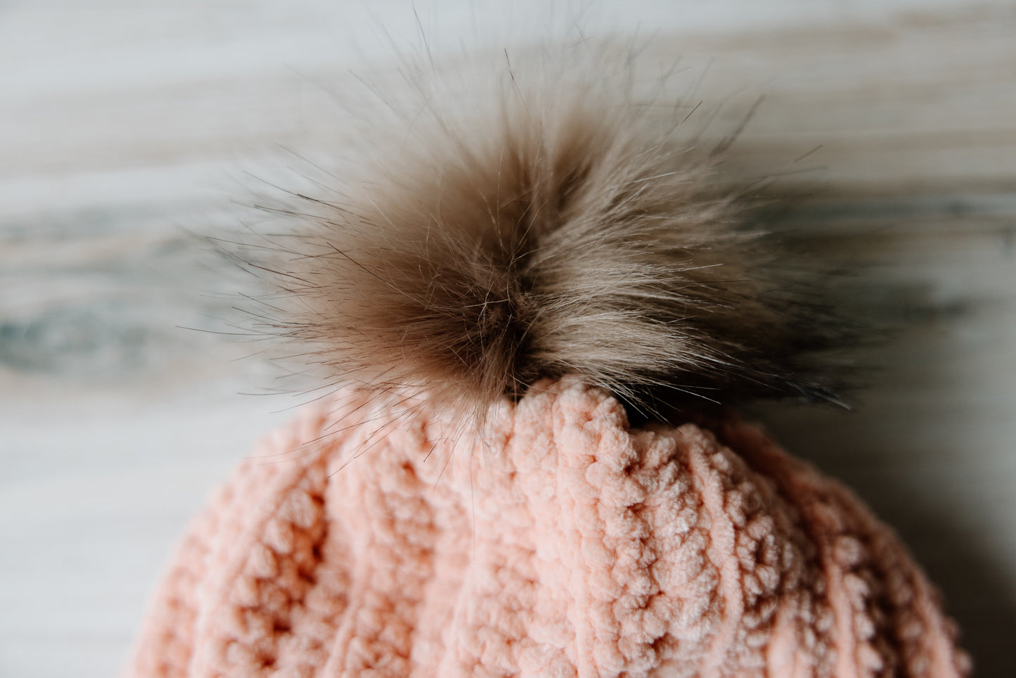 Peach Crochet Beanie