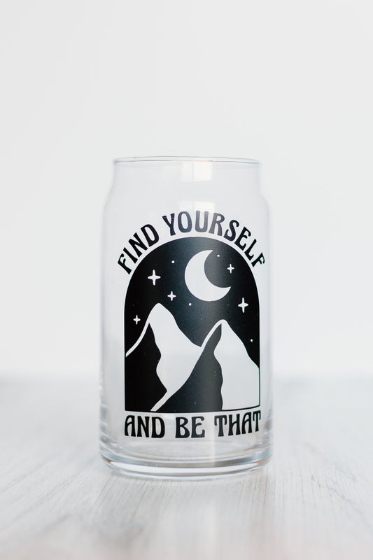 Find Yourself Glass Cup