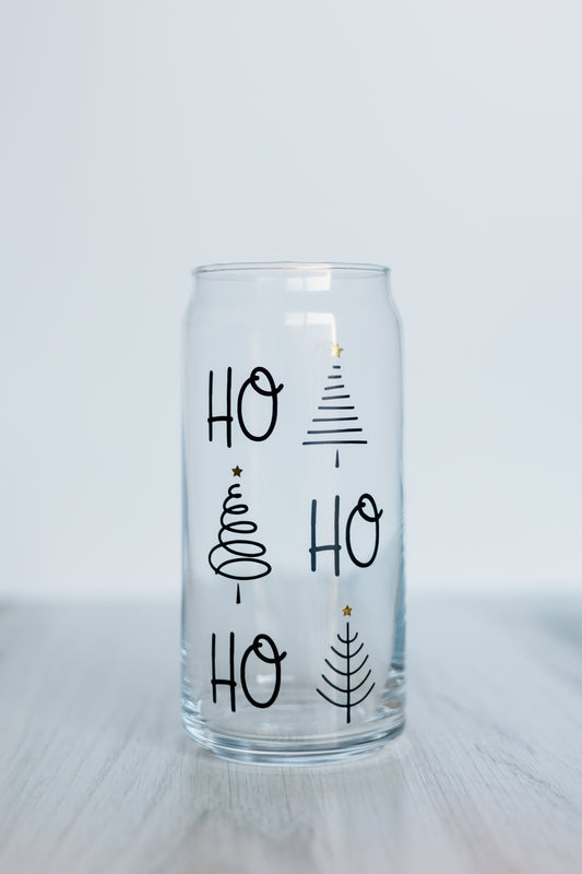 Ho Ho Ho Glass Cup