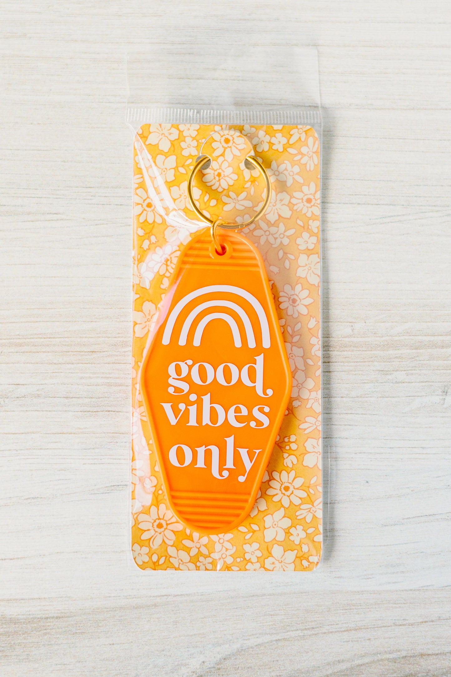 Good Vibes Only Keychain - Rainbow