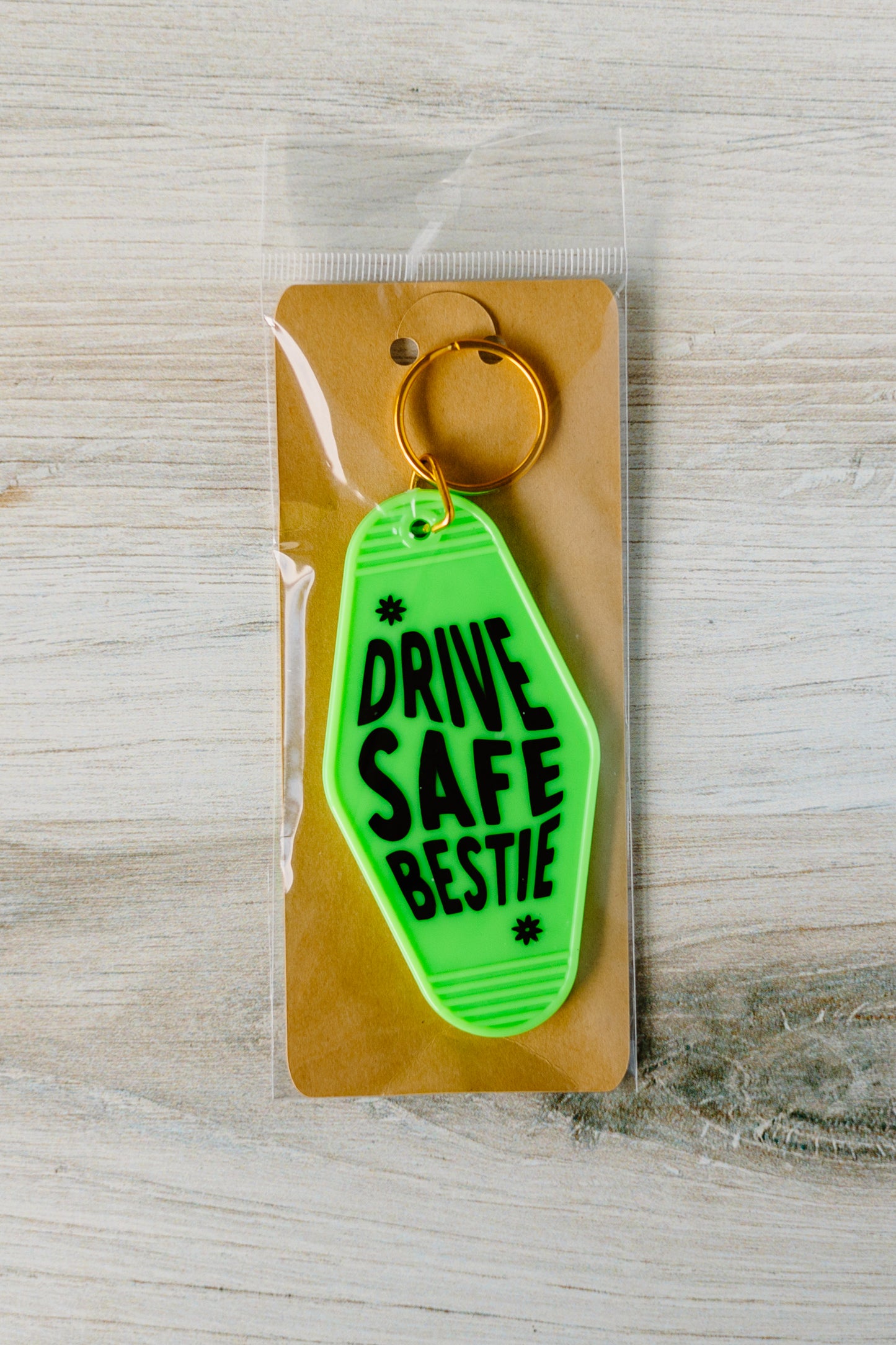 Drive Safe Bestie Keychain