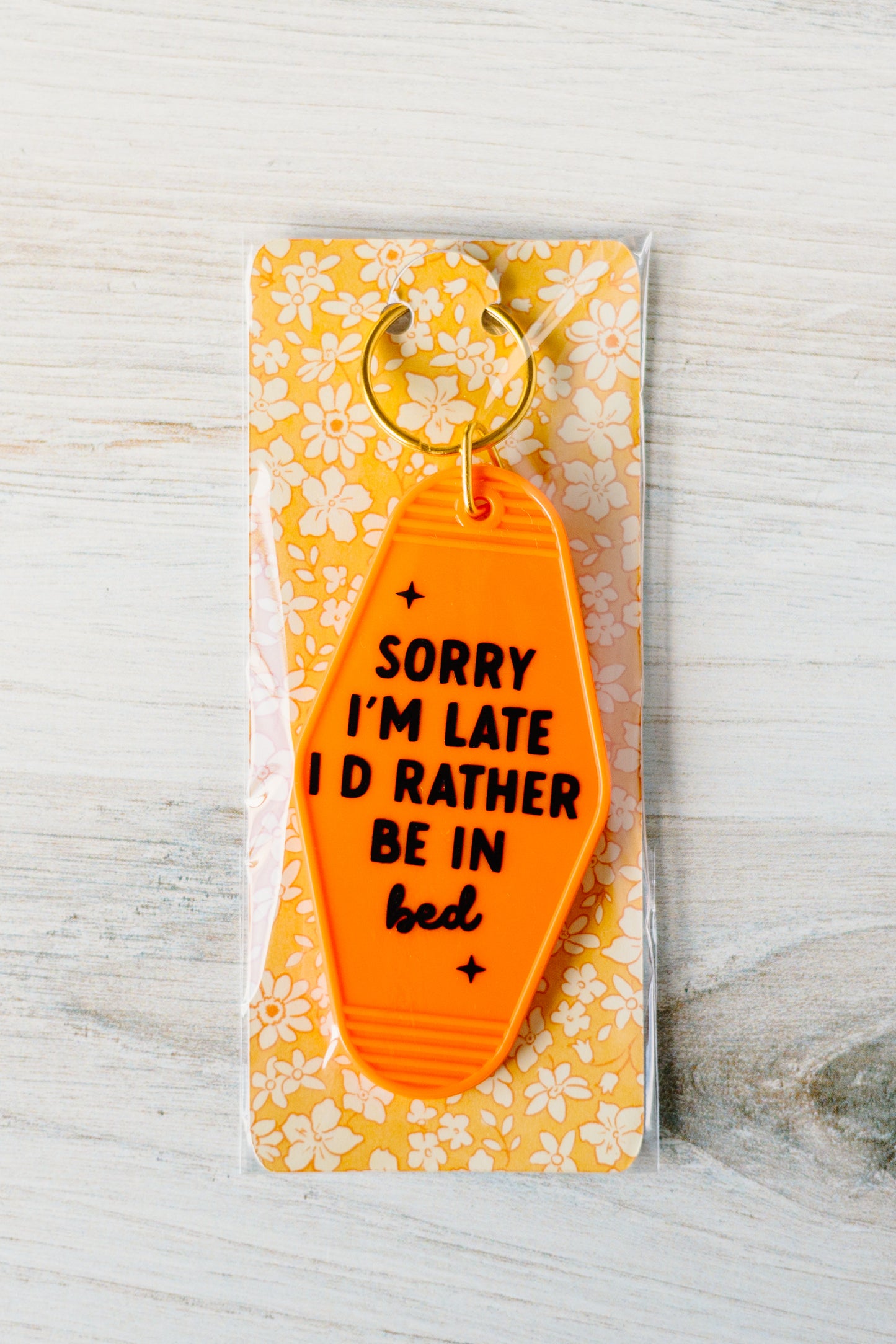 I'd Rather Be In Bed Keychain