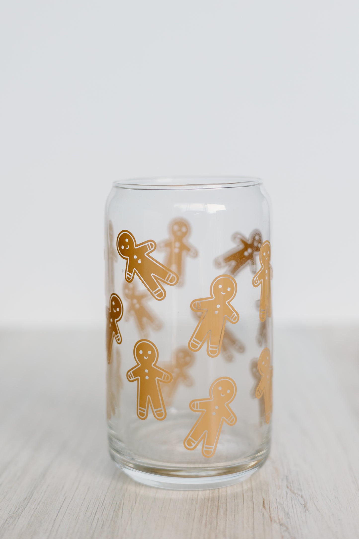 Gingerbread Man Glass Cup