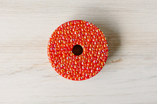 Red Rhinestone Lid