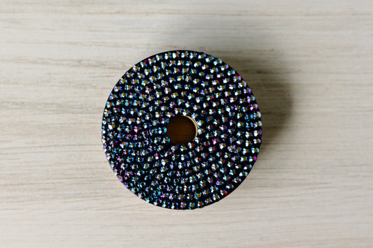 Dark Purple Rhinestone Lid