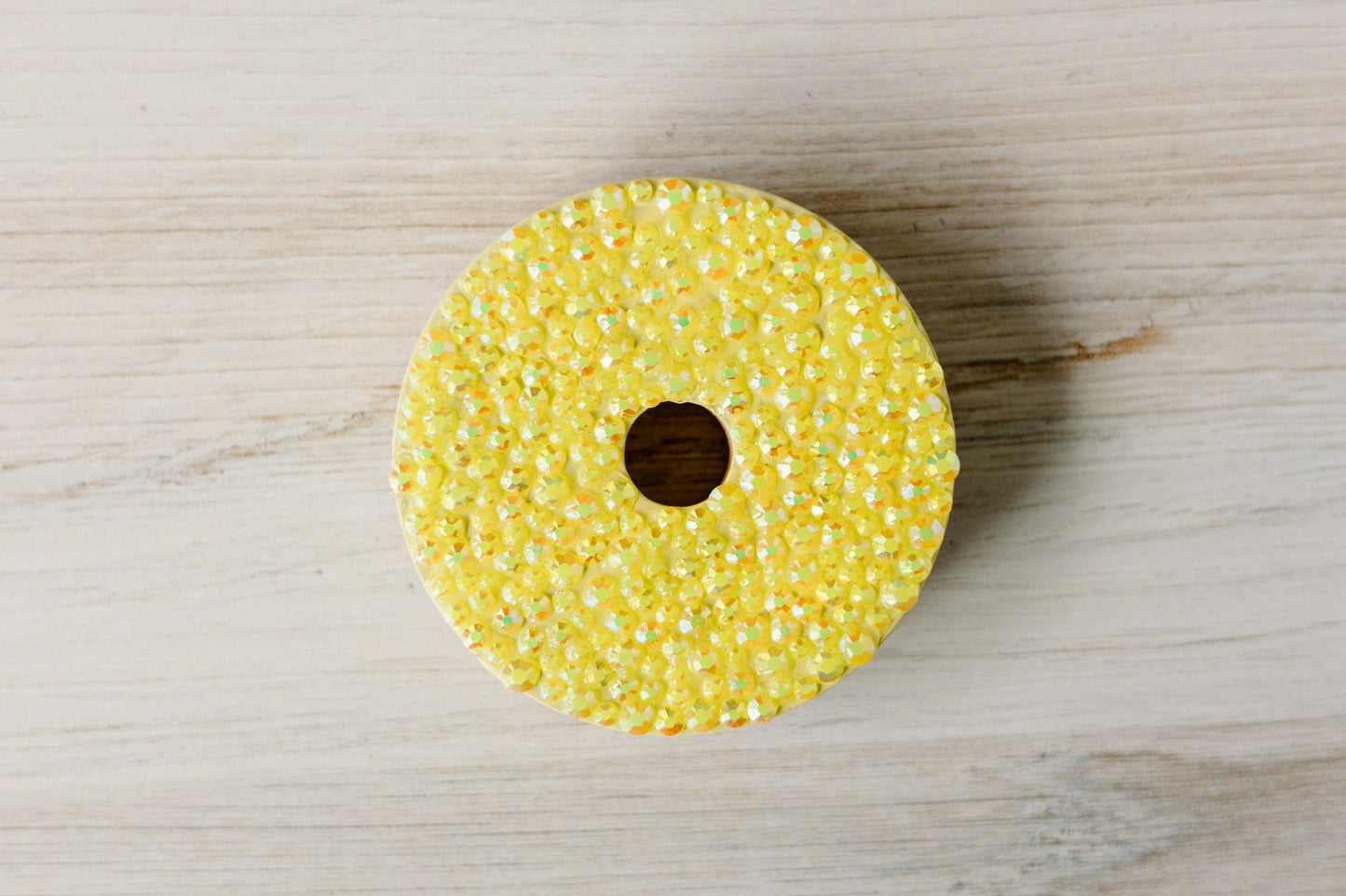 Yellow Rhinestone Lid