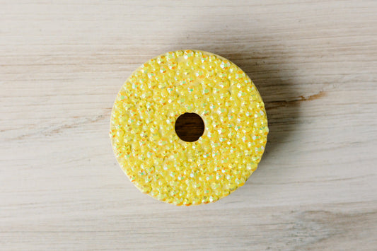 Yellow Rhinestone Lid