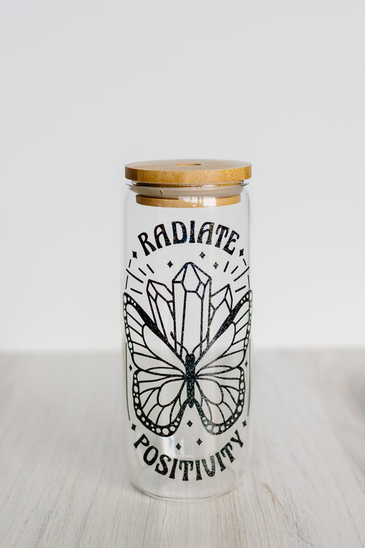 Radiate Positivity Glass Cup