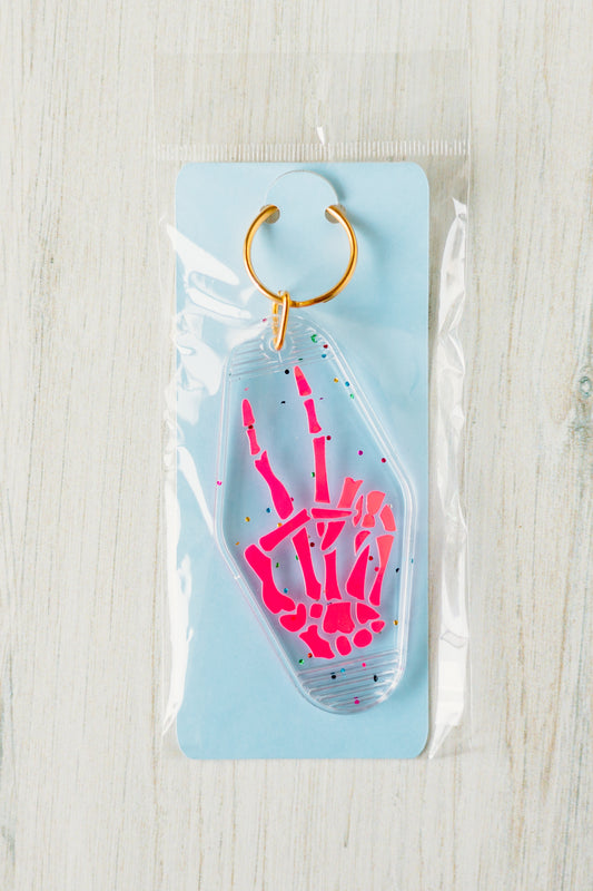 Skeleton Hand Keychain