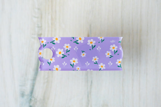 Purple Floral Stanley Lid Topper