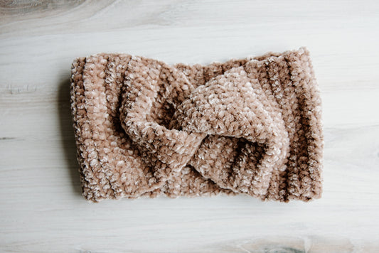 Beige Headband Ear Warmer